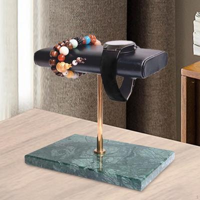 Premium Watch Stand Jewelry Organizer Holder with Marble Base T Bracelet Bangle Storage Rack