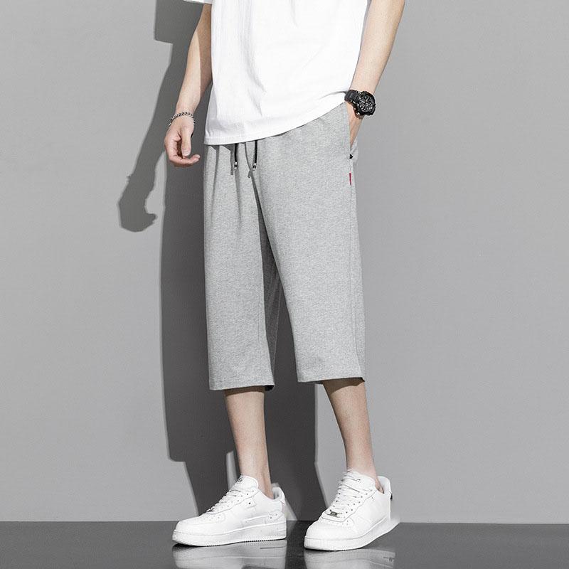 

Мужские летние спортивные шорты, спортивная одежда, капри длиной 3/4, дышащие хлопковые прямые бриджи, короткие брюки, большой размер 8XL 8XL