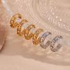 MamacitaSlay 18K Gold Plated Stainless Steel C-shaped Clip Earrings Party Creative Waterproof Jewelry Women's Simple Accessories