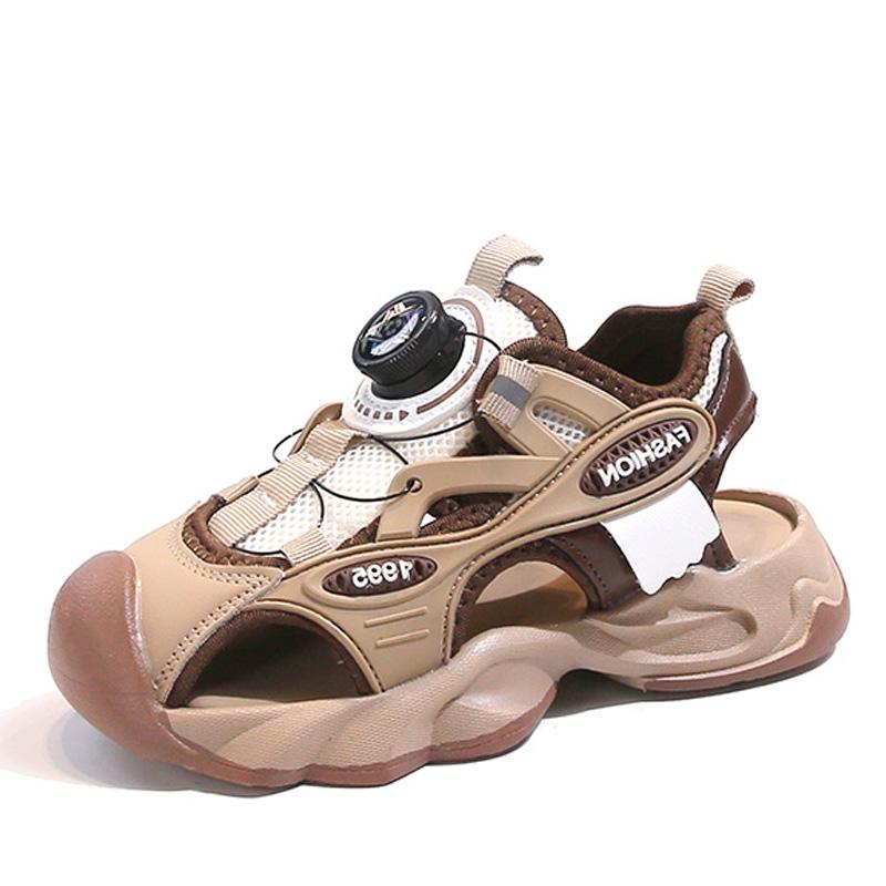Letní dětská prodyšná obuv pro sport a volný čas Rám Outdoorové sandály Jednosíťované dětské boty Plážové boty