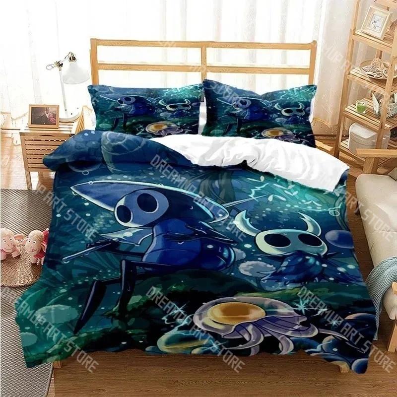 Fashion Anime H-Hollow Knight Bedding Set Single Twin Full Queen King Size Bed Set Kids Bedroom Duvetcover Sets Bed Sheet Set