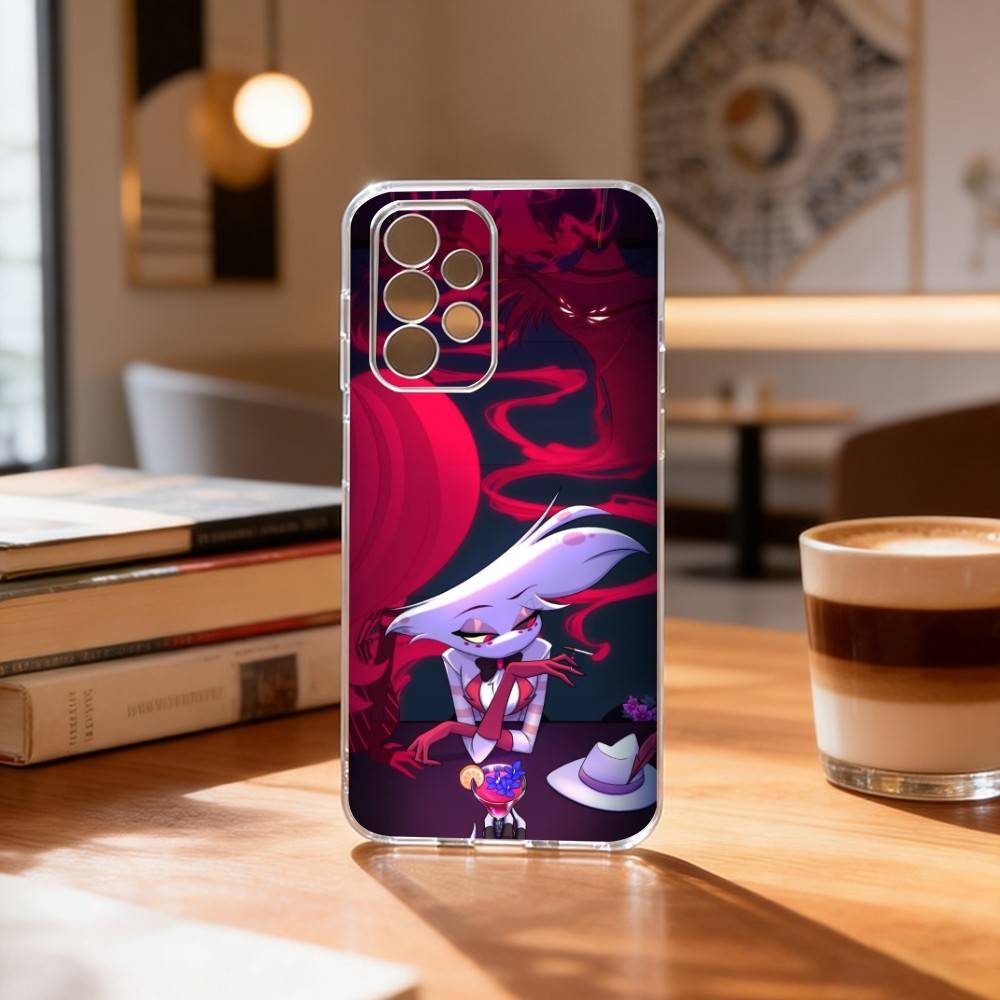 H-hazbin Hotel Angel Dust Phone Case For Samsung S25,S24,S21,S22,S23,S30,Ultra,S20,Plus,Fe Transparent Cover