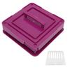 100 otvorů Prázdná deska tobolky Plnicí deska s práškem Kapsle Ruční plnící nástroj Fialová