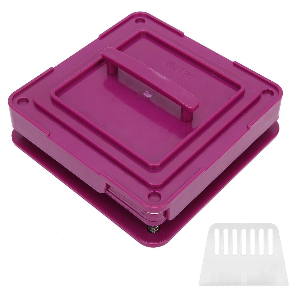 100 otvorů Prázdná deska tobolky Plnicí deska s práškem Kapsle Ruční plnící nástroj Fialová