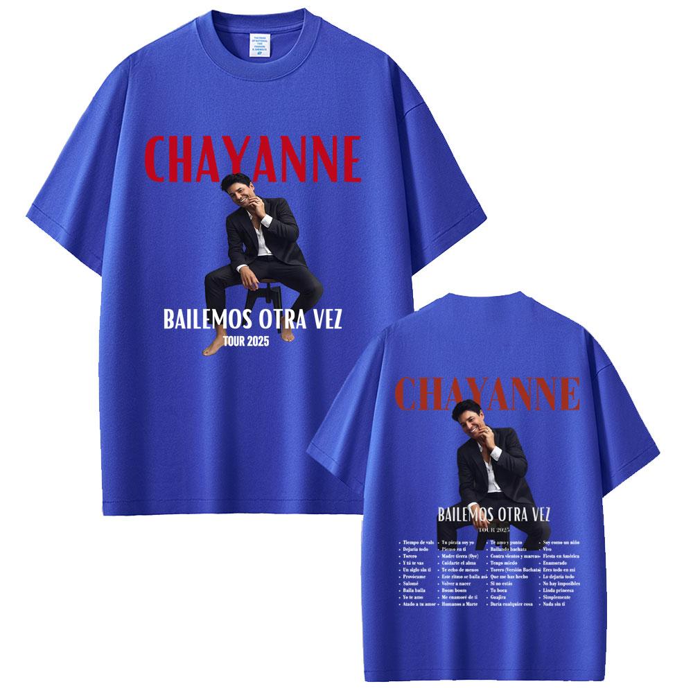 Chayanne Album Bailamos Otra Vez Tour 2025 Tshirts Unisex Women Clothing Casual Cotton Vintage Short Sleeve T Shirts Streetwear