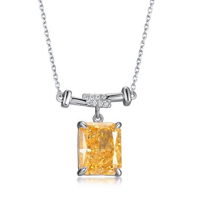 Collier en argent S925 avec diamants à haute teneur en carbone, coupe glacée, chaîne de clavicule en sucre géométrique Simple, à la mode pour femmes, nouvelle collection
