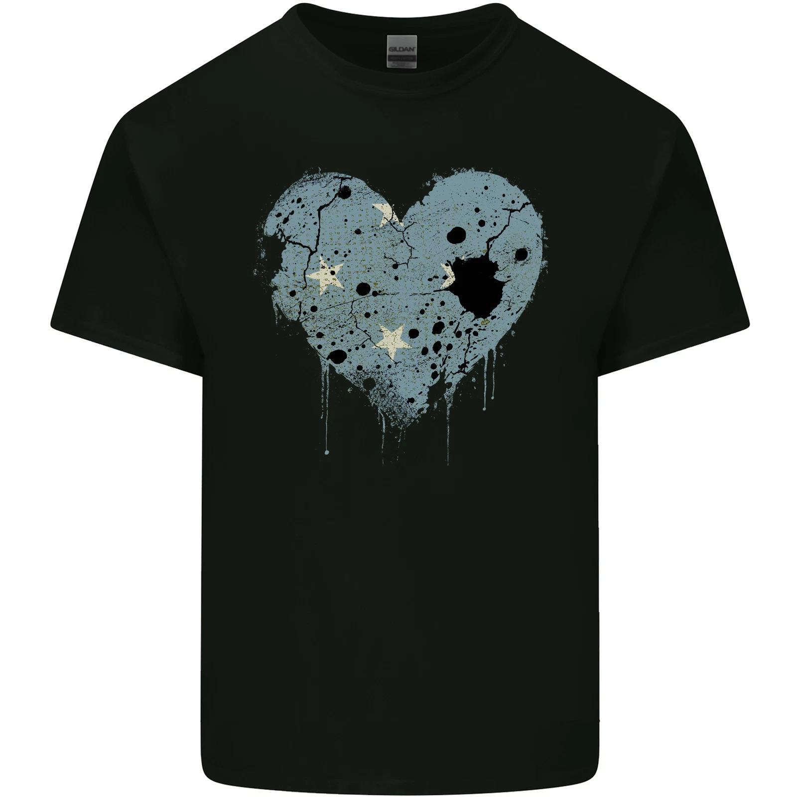 Love Micronesia Flag Micronesian Day Football Kids T-Shirt Childrens M