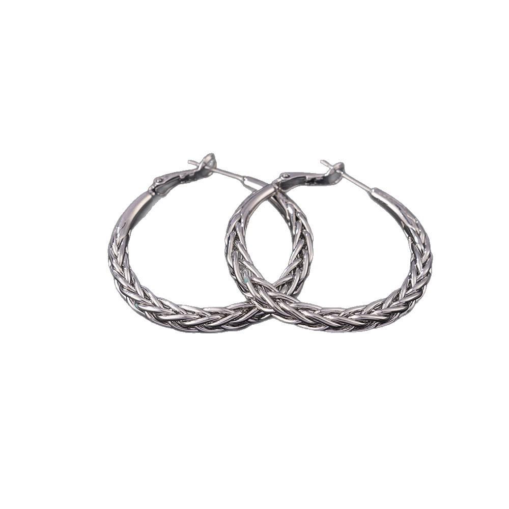 Versatile Non-Fading Brass Hoop Earrings - Timeless Round Design