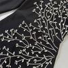 European and American Studded Bandage Long Sleeve Evening Gown - Slim Fit Socialite Party Dress