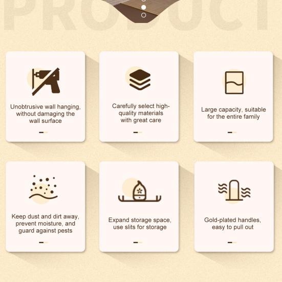 Yousheng Socks Bra Organizer Box Multiple Compartments Easy To Install Wall Mount Self Adhesive Underwear Storage Box Pull-out Closet Organizer