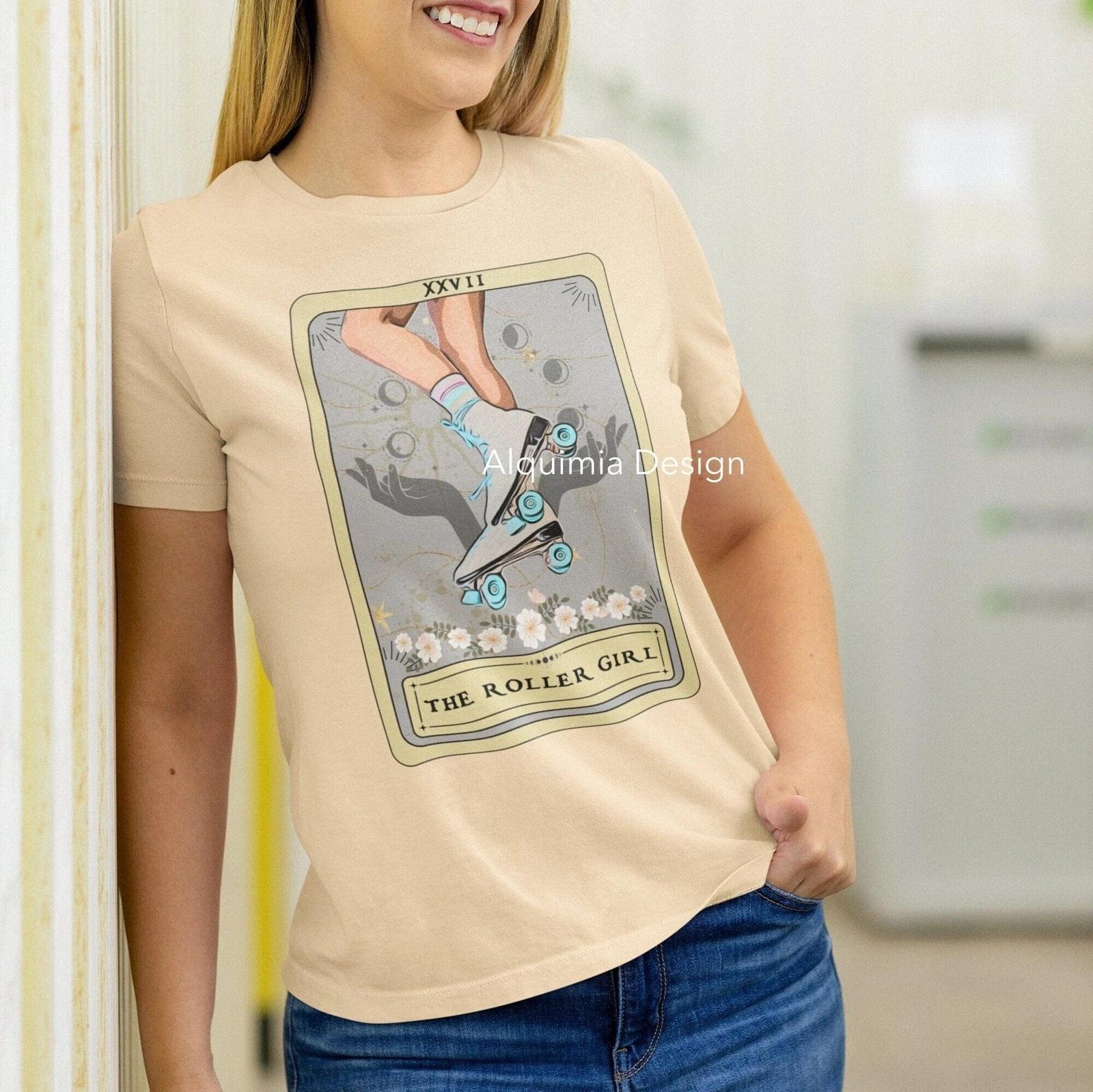The Roller Girl Tarot Card Shirt, Roller Skating S