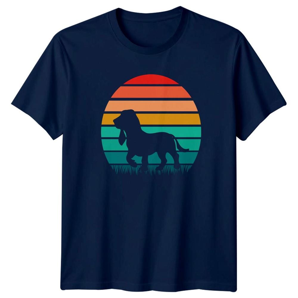 Basset Hound Retro Sunset TShirt Basset Hound Dog Lover