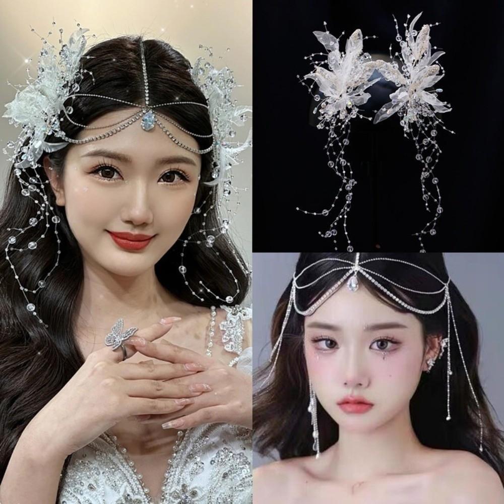 Elegant Pearl Hair Hoop Luxury Decorative Clips Sweet Crystal Hairclips  Birthday