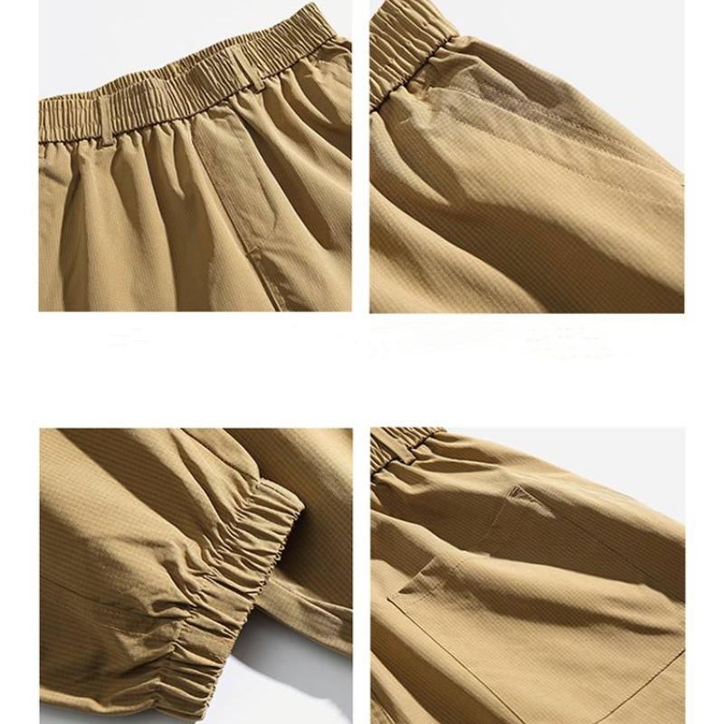 Spring and Autumn Loose Straight Leg Casual Pants Japanese Fashion Brand Cargo Pants Men's Solid Color Everything Wide Leg Corset Pants