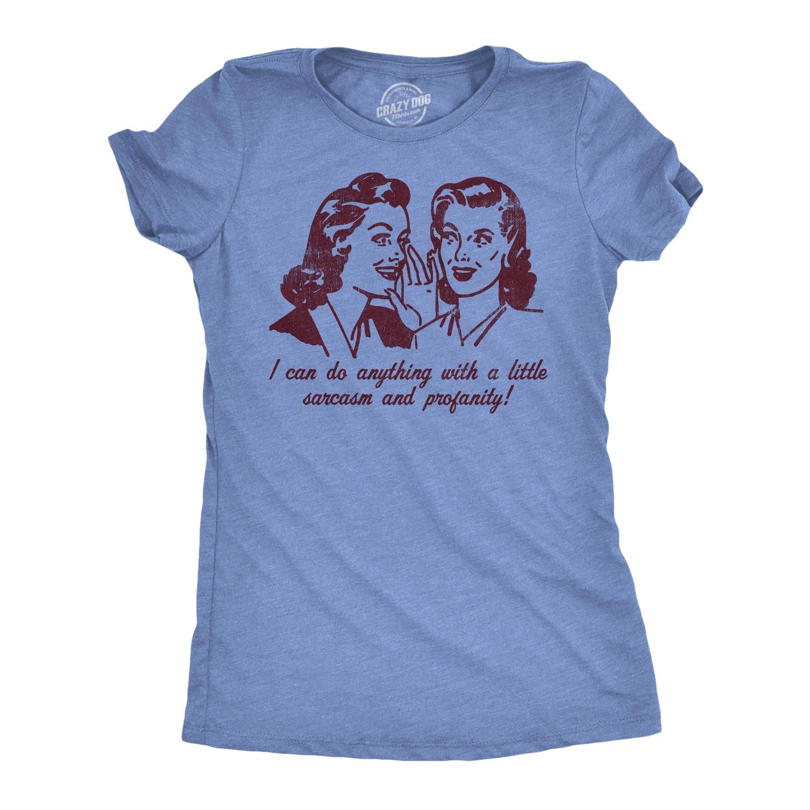 Womens Sarcasm and Profanity Tee Funny Graphic T Shirts for Ladies XXXXL