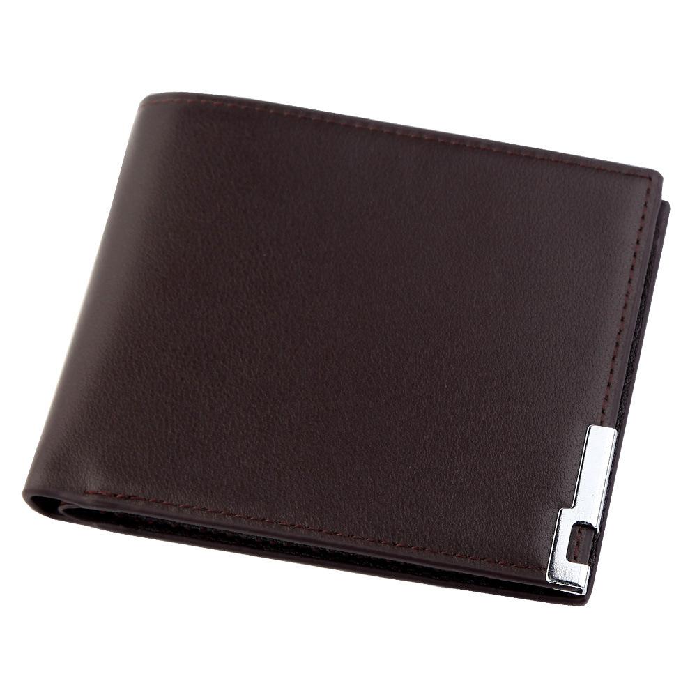 Ultra-thin Short Sequined Men Wallets with Coin Bag Black Purse Men Wallet Male Small Money Dollar Slim Card Case