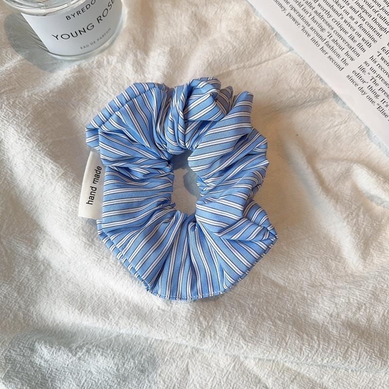 Temperament fine stripes small fresh lace lace colorectal hair circles fabric hair circle balls of hair rope