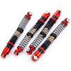 Four 53mm Scale Aluminum Shocks for 1:24 SCX24 RC Crawler (Red + Black)