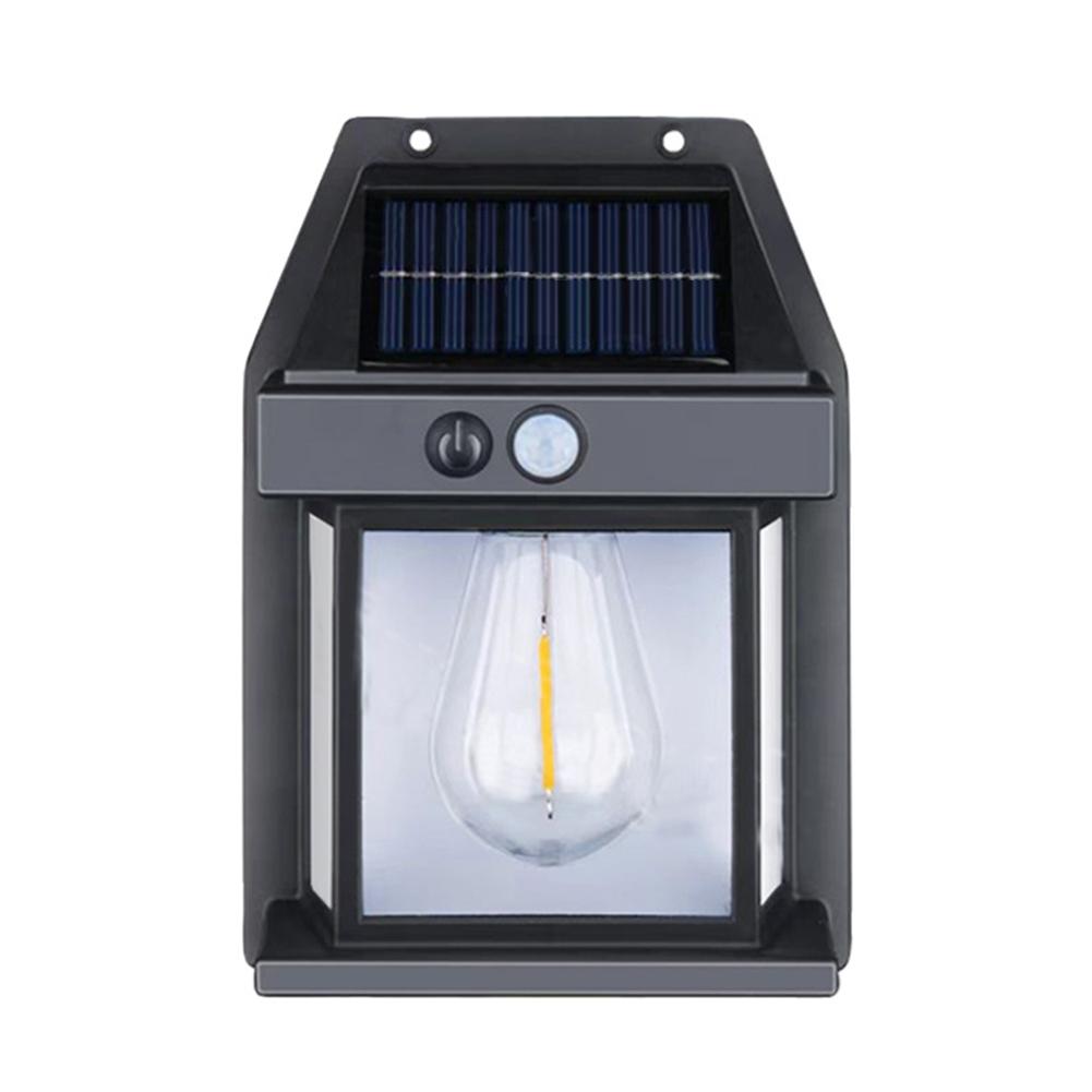 

LED Outdoor Solar Lantern IP65 Waterproof Solar Lawn Light Body Sensing Villa Small Wall Light for Pathway Villa Outdoor чёрный