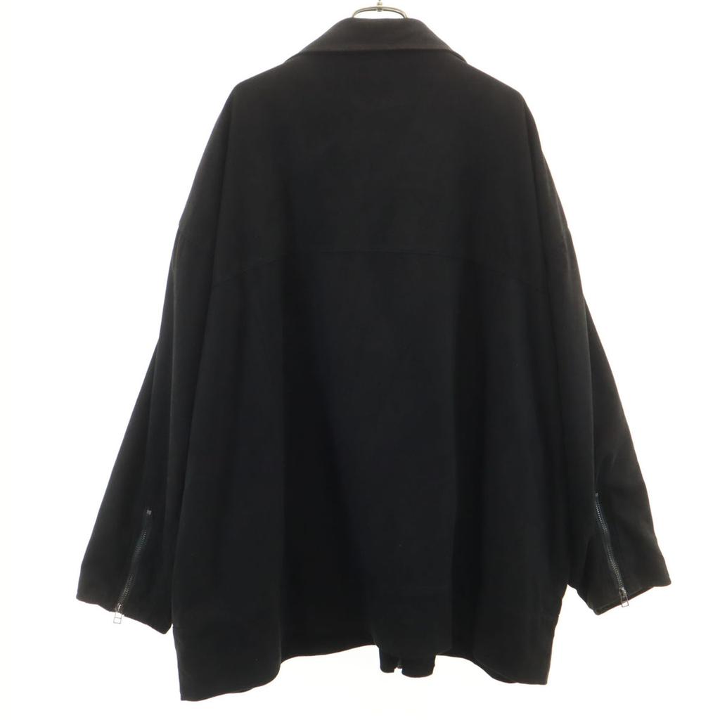 Unrelaxing Faux Suede Double Riders Jacket Black Women Used