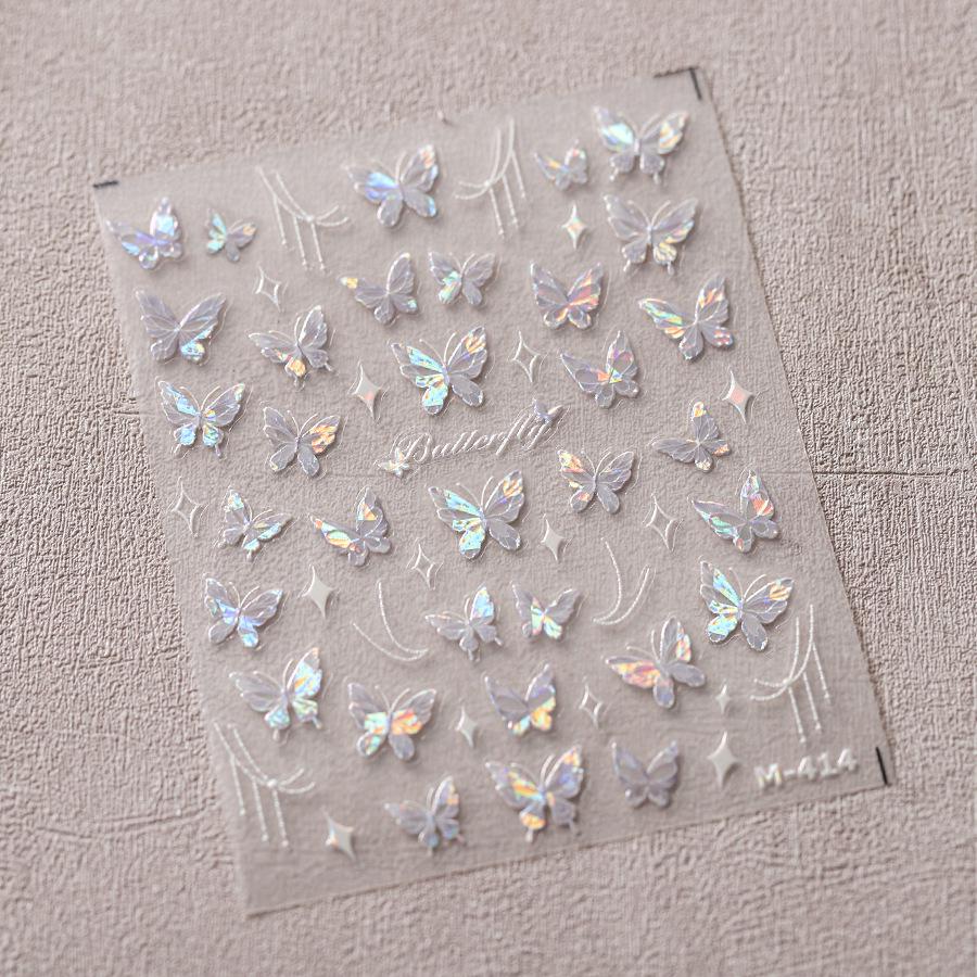 TENSOR Frosted 3D Self-Adhesive Nail Stickers - Hot Stamping Series M-412