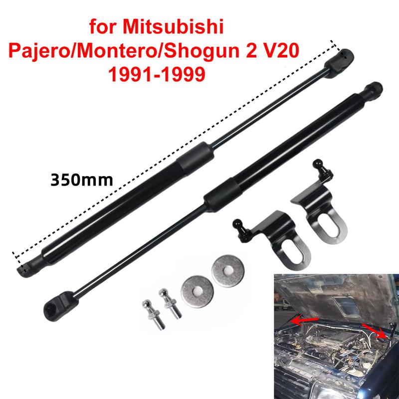 2Pcs for Mitsubishi Pajero 2 Montero Shogun V20 NH NJ NL 1991-1999 Car Front Engine Bonnet Hood Gas Struts Lift Support Rods