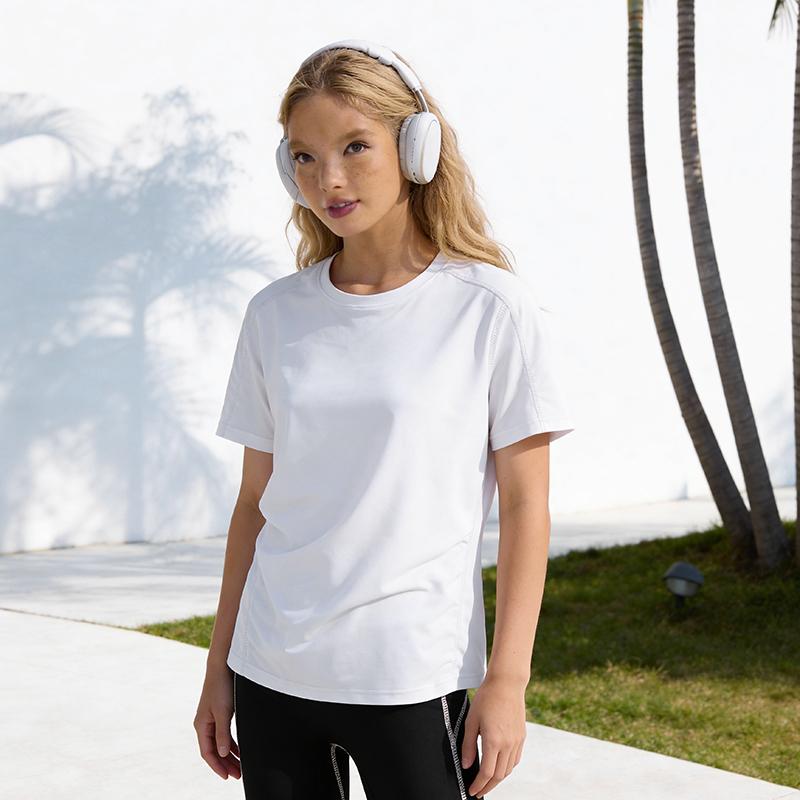Women's Sports and Leisure Ice Silk Air Conditioner Breathable Quick Drying Versatile T-shirt