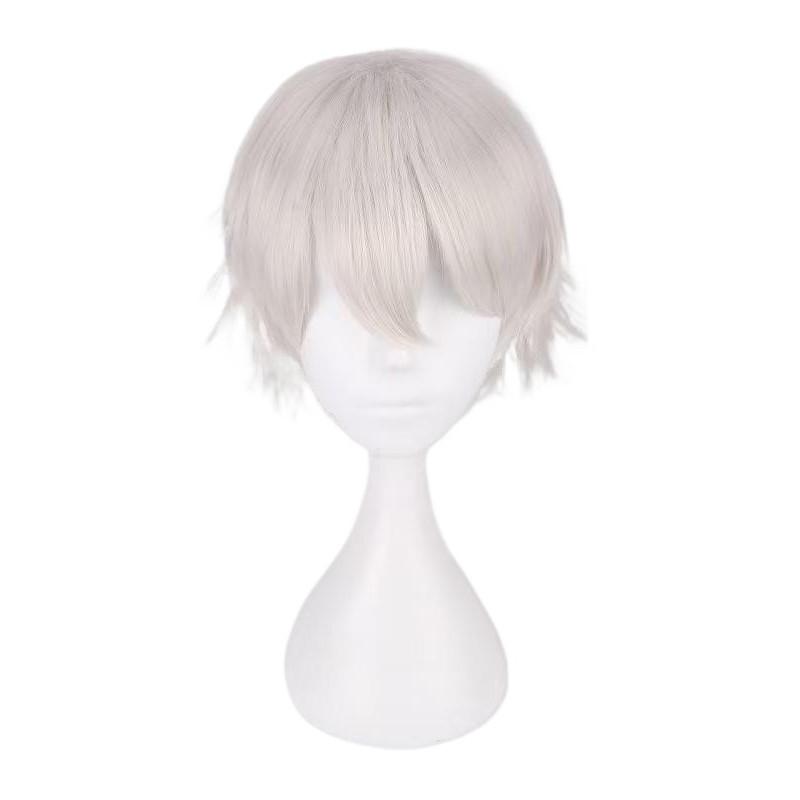 Cos Short Black Cosplay Wig With High Temperature Silk For Anime Costumes