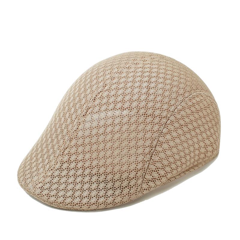 Summer Breathable Mesh Hollow Berets Hat For Men Convenient Spring Summer Beret Quick-drying Cap Retro Sun Newsboy Hats Painter