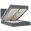 VidaXL Cadre de lit ottoman avec matelas gris foncé 140x190 cm velours, cadre de lit, cadre de lit rembourré, cadre de lit 3314463