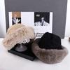 For Girl Warm Large Japanese Winter Korean Style Beanies Plush Bucket  Hat Women Hat Woolen