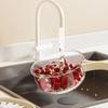 New Drain Basket with Lid Fruit Rice Washing Drain Basket with Handle Refrigerator Storage Bowl Home Kitchen Organizer Rice bowl