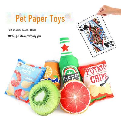 Pet Toys: Plush Sound Toys, Dog Chewables, Fruit Chips, Poker Teethers.