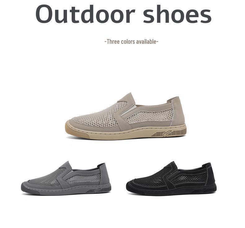 Men's 2025 Summer Breathable Flyknit Mesh Casual Shoes, Large Size, Lightweight