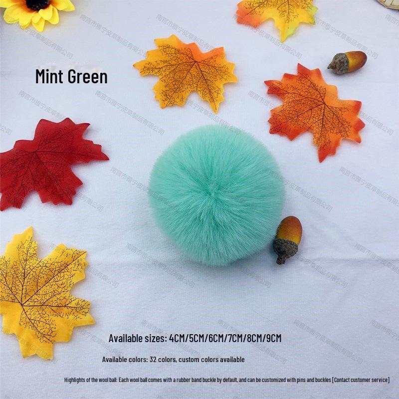 Bunter 5 cm Kunstfellball aus Rex-Kaninchen für selbstgemachten Schmuck, Kleidung und Schuhhut-Dekoration.