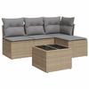 VidaXL Salon de Jardin avec Coussins 5 pcs, Canapés avec Pieds Réglables, Ensemble de Meubles d'Extérieur Patio Terrasse, 3249348