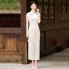 Kolsuz milli tarz yeni Çin günlük Suzhou uzun cheongsam geliştirilmiş genç 1011 yeni kadın yüksek kalite yaz