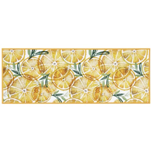 Senko Lemon Lime 2 Kitchen Mat, Interior Mat, Approx. 45 x 120 cm, Yellow, Washable, 72688