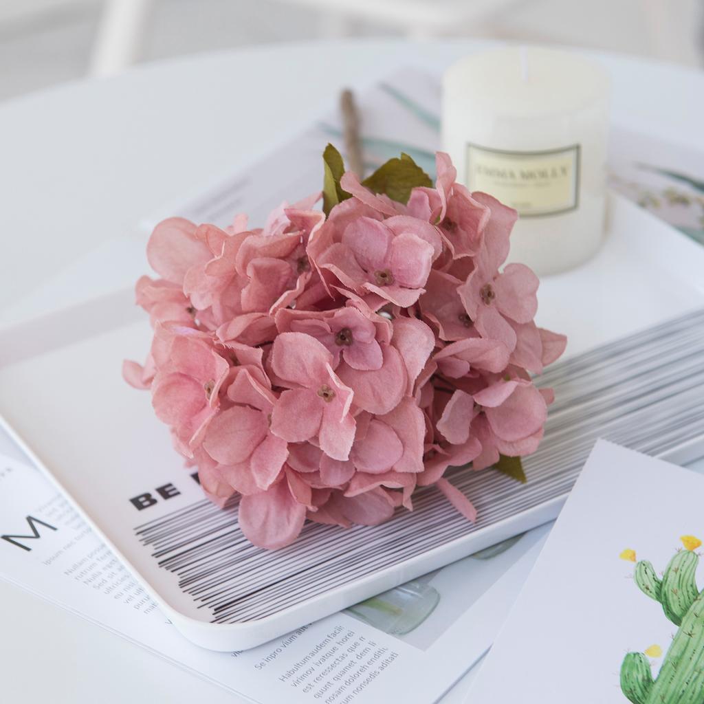 2/5PCS Silk Hydrangea Artificial Flowers High Quality Home Vase Table Decor Wedding Decorative Garden Diy Gift Wreath Material
