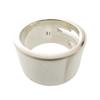 Used AUTHENTIC GUCCI Branded Cutout G WideRing Silver Silver925