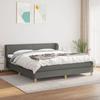 3126654 vidaXL Divan Bed with Mattress Dark Grey 160x200cm Fabric