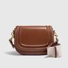 2026 New Style Spanish Women's Saddle Bag: Magnetic Flap, Stitch Detail, Versatile Single Shoulder or Crossbody