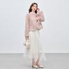 IEF French Sweet Bow Plush Coat