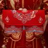 High-End Chinese Wedding Red Envelope Bag for 10,000 Yuan, New Style Cloth Art Design, Perfect for Parents' Address Change Gift