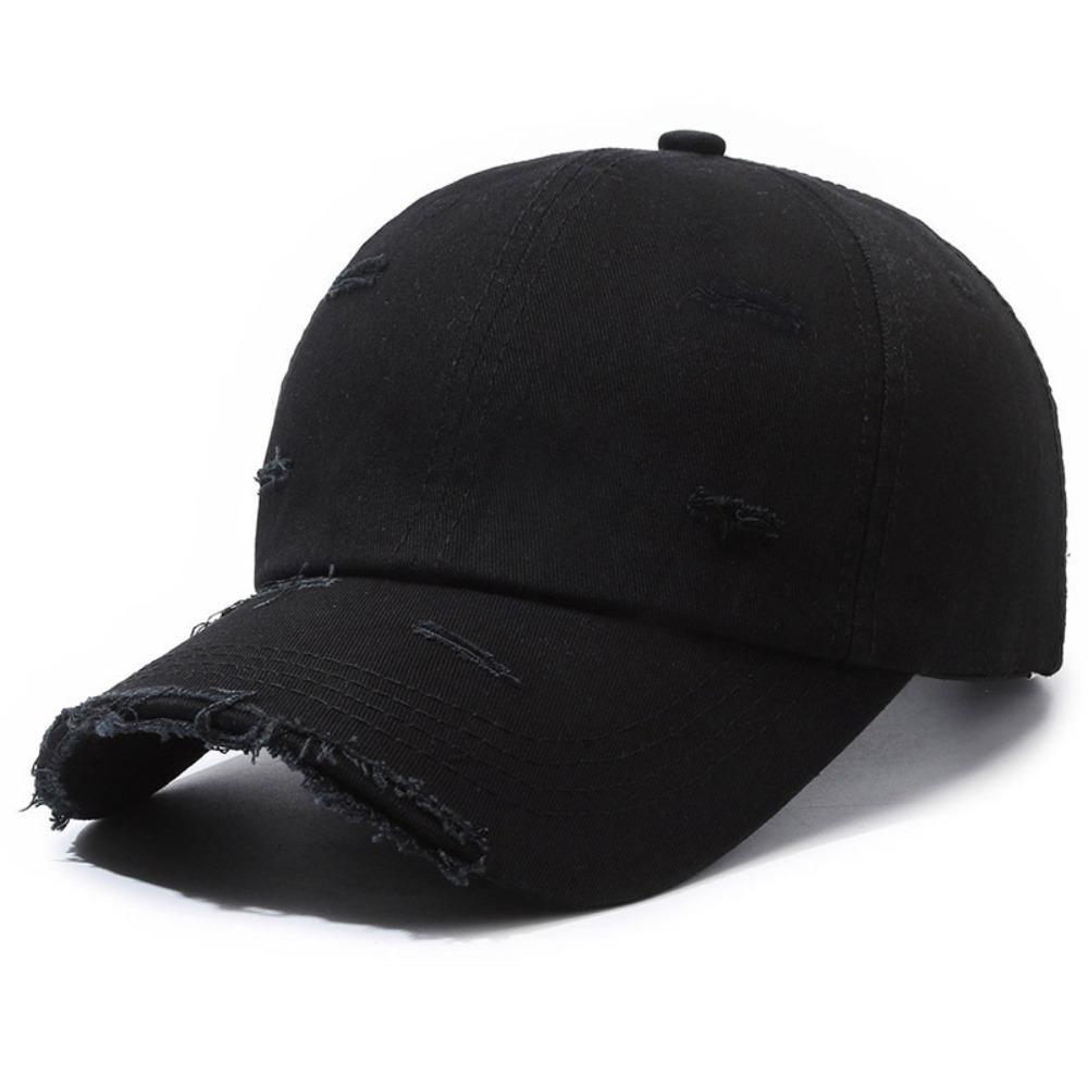 Broken Hole Baseball Cap Hip-hop Washed Cotton Baseball Hats  For Man Women Outdoor Sports