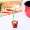 Porta coperchio per pentola Anti-trabocco Resistente al calore Rosso Anti-sversamento Sollevatori per coperchi in silicone per cucina