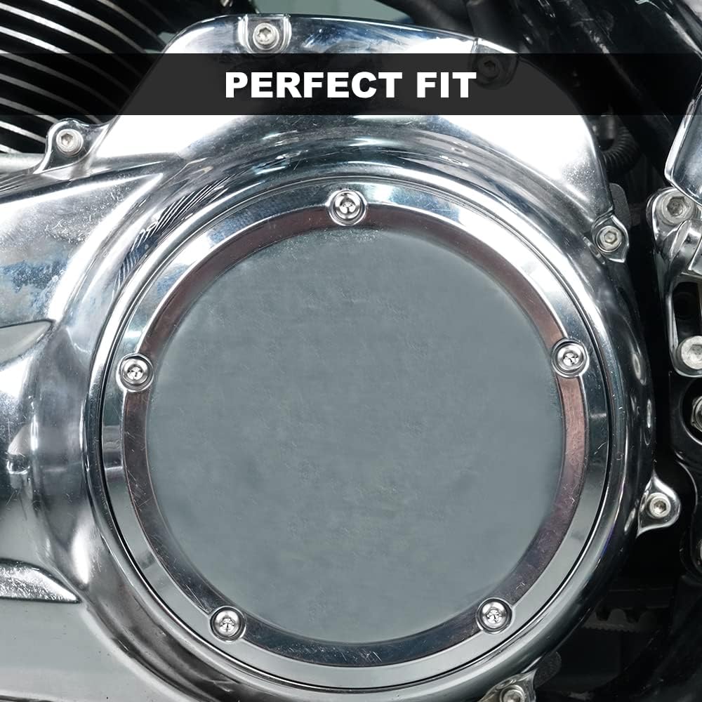 NICECNC 5pcs Vis de Couvercle Derby en Alliage de Titane Compatibles avec Harley CVO Road Glide/Street Glide, Fat Bob/Fat Boy, Road Glide/Road King, Softail