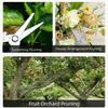 Stainless Steel Pruning Shears Ergonomic Handle Safe Lock Tree Branch Trimmer Comfortable Grip Shock Absorbing