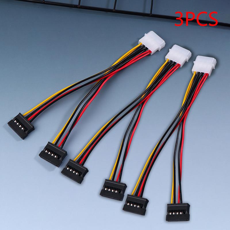 IDE Molex 4 Pin To 2 X SATA Power Cable Serial ATA Y Splitter Hard Driver Dual Extension Cord Adapter Connector
