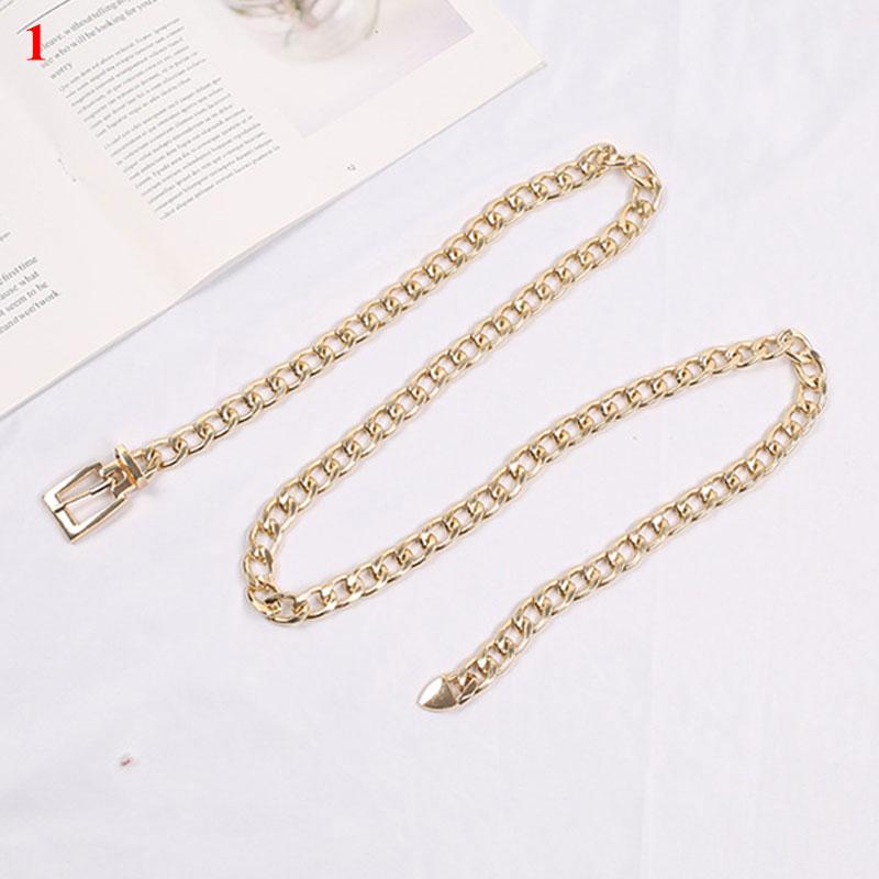 Buy Punk Metal Women'S Belt Chain Gold 